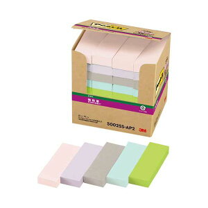 Post-it強粘着再生紙 75×25mm 5002SS-AP2 再生紙を使用した強力な粘着力の付箋 サイズは75×25mmで使いやすく、5002SS-AP2としてお馴染みの商品です 使い捨てで環境にも優しい