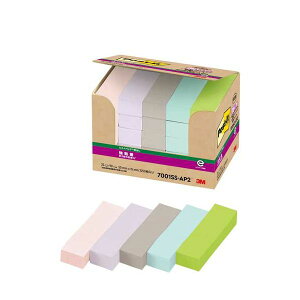 【まとめ】 Post-it強粘着再生紙 50×15mm 7001SS-AP2 【×2セット】 再生紙を使用した強力な粘着力の付箋、サイズは50×15mm 2セットで合計1400枚の使いやすいアイテム