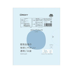 (まとめ) オルディ asunowa 透明ごみ袋 透明 30L 10枚入 【×10セット】 クリアな透明度で整理 収納 をスマートに 30Lの大容量 大型 10枚セットで便利な透明ゴミ袋