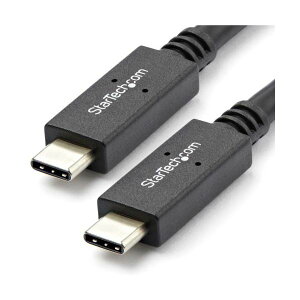 StarTech.com USB3.1P[u z PDiPowerDeliveryjΉ 1m TypeCiIXj-CiIXj ubNUSB31C5C1M 1{  p[fo[ΉUSB3.1P[u 1m̒ŁATypeCIXCIXւ̐ڑ\ 