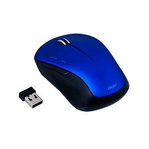 Digio �f�W�I ����5�{�^��BlueLED�}�E�X �u���[ MUS-RKF118BL �� �F�̌���LED�𓋍ڂ����A5�̃{�^���������C�����X�}�E�X ���R���݂ɑ���ł���A�F�̋P�������͂̃}�E�X ��