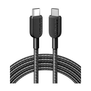 �i�܂Ƃ߁j �A���J�[�W���p�� ANKER 310 ���ϋv�i�C���� USB-C��USB-C�P�[�u�� �z�� 1.8m �u���b�N A81E6011 1�{ �y×5�Z�b�g�z �� ���i���ȃi�C������USB-C��USB-C�P�[�u���A����1.8m�̃u���b�N�J���[ ��