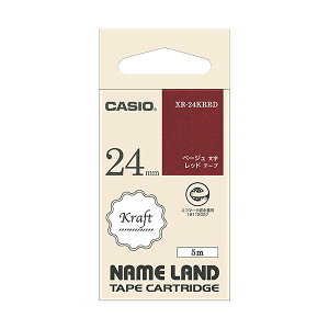 �i�܂Ƃ߁j �J�V�I NAME LAND�N���t�g�e�[�v 24mm×5m ���b�h�^�x�[�W������ XR-24KRRD 1�� �y×5�Z�b�g�z �� �����E���ڂɁA����Y����J���[�e�[�v �J�V�I�̖��O���N���t�g�e�[�v24mm×5m�́A��