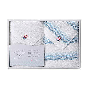 今治タオル さざ波 フェイスタオル2P 34×75cm B1088550 波のような柔らかさと美しさを感じる、贅沢なフェイスタオル2枚セット 今治の技術が生み出す高品質なタオルで、心地よい使い心地をお届