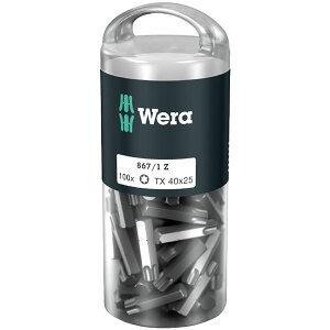 WERA F 100{ gNXlWp hCo[rbg 6.35mm nTCYTX40 S25mm 072452 100{̃gNXlWphCo[rbgZbg 6.35mm݁ATX40nTCYAS25mm i