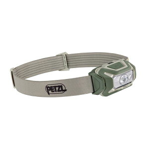 PETZL ぺツル アリア1RGB ヘッドライト デザート 350ルーメン E069BA02 デザートカラーの350ルーメンを誇る多機能ヘッドライト、色彩豊かな光で暗闇を照らし、アウトドアやキャンプをより楽しく