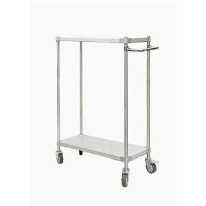 ガルバシェルフ 整理 収納 棚 キャビネット ワゴン 35×90cm 2段 ポール 1200 シルバー 取っ手付き 日本製 国産 キャスター付 移動可能 車輪付き き ガルバ シェルフ ワゴン 組立式 スペースを有