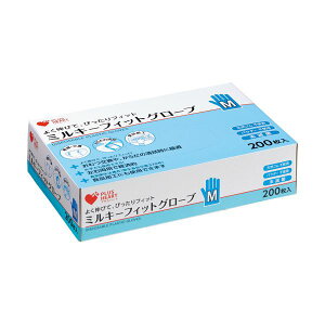 (まとめ) オオサキメディカルミルキーフィットグローブ 透明 M 70205 1箱(200枚) 【×3セット】 透明でフィット感抜群のミルキーグローブ 200枚入りのMサイズ3箱セット 清潔な使い捨てタイ