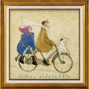 ユーパワー サム・トフト Gel加工 アートフレーム Mサイズ 「サイドサドル」 サム・トフトの世界を体感 ジェル加工で輝くアートフレームMサイズ『サイドサドル』