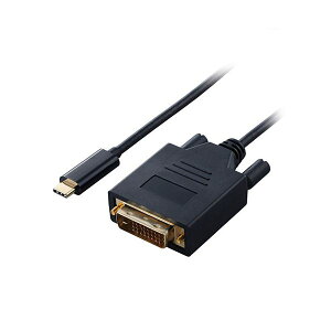 USB Type-C(TM) - DVI�ϊ��P�[�u�� �z�� 2m �u���b�N CAC-CDVI20BK2 �� USB Type-C�[�q��DVI�[�q�ɕϊ�����2m�̃u���b�N�P�[�u�� ���i���ȉf���]���ŉ��K�Ȏ����̌���� �g���₷���X�^�C���b�V���ȃf�U