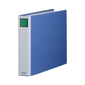 キングジム キングファイルスーパードッチ(脱・着)イージー A3ヨコ 500枚収容 50mmとじ 背幅66mm 青 3405EA1セット(10冊) オフィス 事務用 の必需品 便利な両開きパイプ式ファイル 容量500枚 簡単に