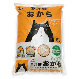 （まとめ）ネオ砂 おから オーガニック 6L【×3セット】 (猫砂) 無臭の秘密は大豆パワー おからで作られたオーガニック猫砂、6L×3セット