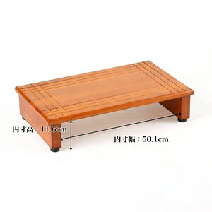 玄関踏み台/ステップ台【小】 木製 段差(高さ)調節機能付き 幅60cm 快適な玄関空間を演出 靴を収納できる木製ステップ台【小】は、がたつき防止・すべり止め効果も備え、段差の高さも