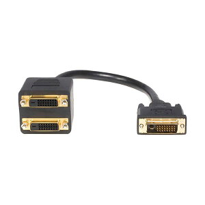 StarTech.com DVI-DP[u z ubN 30cm DVI DIX×1-DVI DX×2 DVISPL1DD1{  fW^rfIC^[tF[X(DVI-D)M2̃fBXvCɓɏo͂ł֗ȕzP[u 30cm