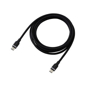 USB2.0�P�[�u�� �z�� (USB Type-C - USB Type-C/100W�Ή�/�Ȃ߂炩) 2m �u���b�N MPA-CC5PSSA20BK �� �p���t����100W�Ή�USB Type-C - USB Type-C�ڑ��P�[�u���A2m�̒����łȂ߂炩�ȃu���b�N�J���[ ���i���ȃf�[�^�]