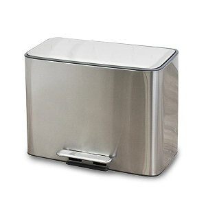 アントレックス b.c.lステンレスダストボックス 18L×2 1台 美しさと実用性を兼ね備えた18L×2のステンレス製ダストボックス 清潔で快適な空間を演出し、日常のゴミ処理をスタイリッシュにサ