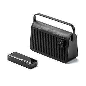 �T�����_�C���N�g �茳�X�s�[�J�[ �[�d�����C�����X �ő�30m �u���b�N 400-SP083BK 1�� �� ���C�����X�ŏ[�d�\�Ȏ茳�X�s�[�J�[ �ő�30m�̍L�͈͂ŉ��y���y���߂� �u���b�N�J���[���X�^�C���b