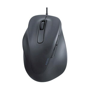 静音有線マウス EX-G 5ボタン XLサイズ(左手用) ブラック M-XGXL31UBSKBK 1個 黒 左利きの方にも快適な操作性を提供する、大きめサイズの5ボタン静音有線マウス ブラックカラーでスタイリッシ