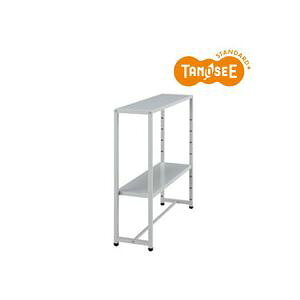 TANOSEE サイドデスク (テーブル 机) ワゴン オプション棚取付仕様 W200mm ライトグレー 1台 オフィス 事務用 デスク (テーブル 机) の進化形 便利なサイドデスク ワゴン オプション棚付き (置き台