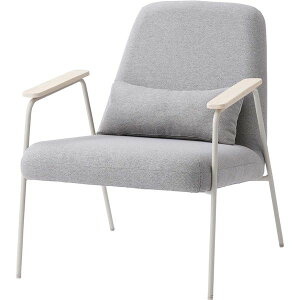 ラウンジチェア (イス 椅子) グレー (約W66.5×D80×H81×SH43cm) 組立式 快適な座り心地を提供する、グレーのラウンジチェア(幅66.5cm×奥行80cm×高さ81cm×座面高43cm)は、お客様自身で組み立てる