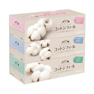 (まとめ) 大王製紙エリエール コットンフィールティシュー 150組/箱 1パック(3箱) 【×5セット】 柔らかな肌触りのティッシュ150組が3箱セットでお得 贅沢なコットンフィールを楽しめる