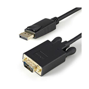 StarTech.com DisplayPort-VGA変換ケーブル 配線 90cm ブラック DP2VGAMM3B 1本 黒 ディスプレイポートからVGAへの変換をスムーズに行うブラックカラーの90cm長のケーブル 高品質な映像を提供し、デスクト