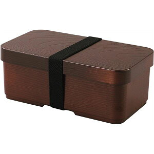 【2個セット】 カクセー 曲げわっぱ風 弁当箱 茶 TW-08 長角型 日本製 国産 のお弁当箱、食洗機や電子レンジに対応した曲げわっぱ風の長角型弁当箱が2個セットで登場 使いやすさとおしゃれ