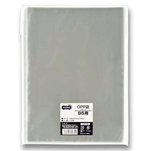 (まとめ) TANOSEE OPP袋 フラット B5用 195×270mm 1パック(100枚) 【×10セット】 便利なB5サイズフィルム封筒100枚セット×10 TANOSEEの高品質OPP袋で書類を保護 195×270mmのフラットタイプで整理 収納