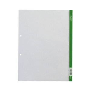 (まとめ) キングジム Lホルダー A4タテ 2穴 緑 見出し付 730 1枚 【×100セット】 透明な保持力 グリーンラベル Lホルダー A4サイズ 緑 見出し付き 2穴 730 1枚入り ×100セット