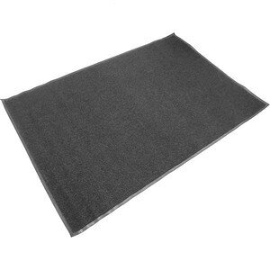 業務用 玄関マット/PVCコイルマット 【ブラック】 120cm×180cm 長方形 屋外用 土砂防止仕様 『Funderful』 〔入口〕 黒 足元を守る頼れる盾 滑り止めドアマット プロ仕様 玄関用マット/PVCコイルマ