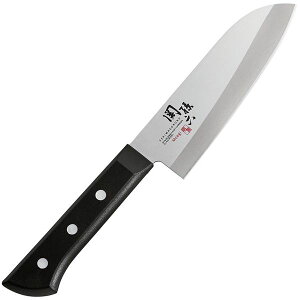貝印 三徳包丁 【小/145mm】 両刃付け 食器乾燥機対応 スキ加工 『関孫六 萌黄』 日本製 国産 サビに強く、切れ味抜群 多目的に使えるステンレス三層鋼包丁 食器乾燥機対応で手入れも簡単 両