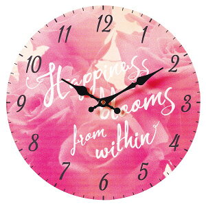 モチーフクロック/壁掛け時計 【Lサイズ/ROSE - ローズ -】 直径33cm エコフレンドリーなデザインウォールクロック モチーフクロック/壁掛け時計 【Lサイズ/ローズ - 薔薇 -】 直径33cm - 豊かなイ