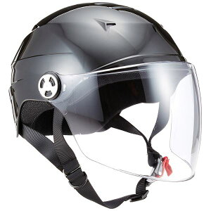 リード工業 (LEAD) シールド付ハーフヘルメット RE41 ブラック LL 黒 究極の保護とスタイルを追求した、ブラックLLサイズのシールド付きハーフヘルメット 黒