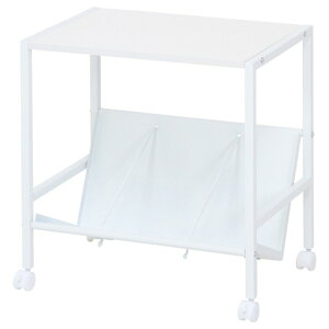 ファイルワゴン 整理 収納 棚 1段 幅55cm ホワイト キャスター付 移動可能 車輪付き き オフィス 事務用 会社 リビング 在宅ワーク 白 モビリティ抜群 デスク周りを一新 移動可能なラックでオ