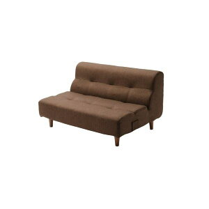 リビングダイニング ソファー 【2人掛け】 幅110cm ブラウン ファブリック 樹脂脚付 金属 スチール パイプ ウレタンフォーム 日本製 国産 茶 自由なレイアウトでお部屋を彩る3点独立タイプの