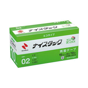 �j�`�o�� �i�C�X�^�b�N �G�R�^�C�v���ʃe�[�v �u���{�b�N�X �努 10mm×20m NWBB-10ECO 1�p�b�N(12��) �G�R�ȗ��ʃe�[�v�̌��� 10mm×20m�̑努�ŁA�j�`�o���̃i�C�X�^�b�N�����Ȃ��̍�Ƃ��T�|�[�g 