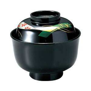 3.7寸 羽反吸物椀/お椀 【黒短冊】 直径111×高さ102(72)mm 日本製 国産 食洗機対応 〔和食 レストラン 店舗 お店〕 飲食店向けの食器洗い機対応の和食器 3.7寸の羽反吸物椀で料理を引き立てる お