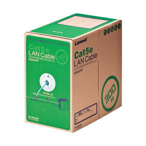 EU RoHS�w�ߏ���LAN�P�[�u�� �z�� (Cat5e �P��) ���C�g�u���[ 300m LD-CT2/LB300/RS 1�{ �� �����ʐM�Ή��̍ŐVLAN�P�[�u�� �M����EU RoHS�w�ߏ��� �p���t����Cat5e�Ή� �M�����X���ŏ����ɗ}����P���\�� 