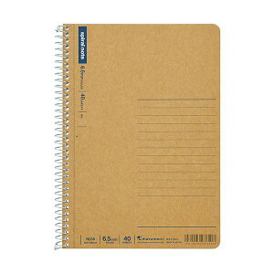 マルマン スパイラルノート ベーシックB6 6.5mm罫 22行 40枚 N238 1セット(10冊) 高い耐久性 頑丈 でシンプルなクラフトカバーのスパイラルノート 使いやすいB6サイズで、6.5mm罫の22行、40枚入り 1