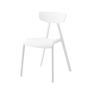 �X�^�b�L���O�`�F�A (�C�X �֎q) �p�[�\�i���`�F�A ��49cm �z���C�g 4�r�Z�b�g �y�� �ړ��֗� �������ȒP ���r���O �_�C�j���O �� �X�^�b�L���O�\�Ŏ��[�ɕ֗��ȃ��r���O�`�F�A ����S�n