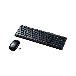 マウス付きワイヤレスキーボード SKB-WL34SETBK ブラック 黒 ワイヤレスキーボードとマウスのセット 自由な動きで快適なタイピングを実現 スッキリとしたデスク環境を実現 高品質なキーボー