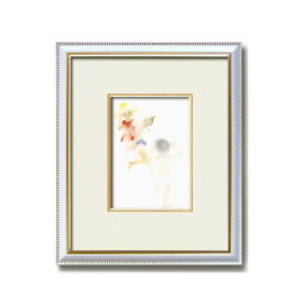 ちひろ額装 壁掛け額 白いフレーム いわさきちひろ 絵画額 海水浴 額 額縁 フレーム 穏やかな透明感と独自のカラーリングが魅力の、ちひろの海を感じる白いフレームの絵画額