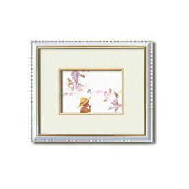 ちひろ額装 壁掛け額 白いフレーム いわさきちひろ 絵画額 貝がらと少年 額 額縁 フレーム 柔らかな透明感と独自のカラーリングが魅力の、白いフレームの美しい壁掛け額 貝がらと少年の情景が広がる、いわさきちひろの絵画額