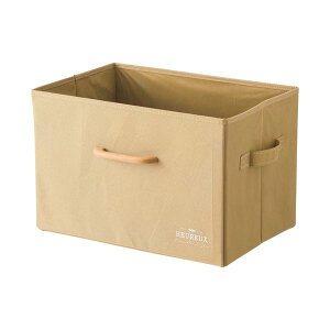 (まとめ)YAMAZEN 木製取っ手付整理 収納 ボックス ベージュ YTC-MSB1P(BE) 1個 【×5セット】 木製取っ手付整理 収納 ボックス、まとめ買い お徳用 でお得な5セット 暮らしを豊かにする、YTC-MSB