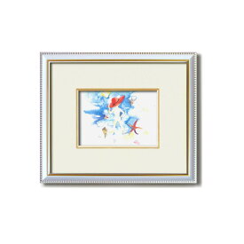 ちひろ額装 壁掛け額 白いフレーム いわさきちひろ 絵画額 貝と赤い帽子の少年 額 額縁 フレーム 柔らかく澄んだ、独自の色合いを生み出す白いフレームの絵画額 貝と赤い帽子をかぶった少年の世界へ誘う