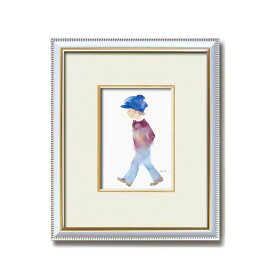 ちひろ額装 壁掛け額 白いフレーム いわさきちひろ 絵画額 青い帽子の男の子 額 額縁 フレーム 柔らかく澄んだ、独自の色合いを醸し出す、いわさきちひろの美しい世界を刻むフレームアート