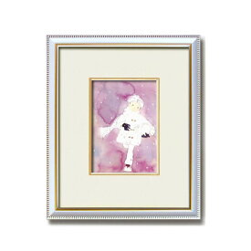 ちひろ額装 壁掛け額 白いフレーム いわさきちひろ 絵画額 雪のなかを走る子ども 額 額縁 フレーム 柔らかな透明感と独自のカラーリングが魅力の、ちひろの世界を切り取った壁掛けフレーム 白い額縁が引き立てる、いわさきちひろの名作『雪の中を駆ける子ども』
