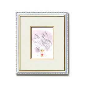 ちひろ額装 壁掛け額 白いフレーム いわさきちひろ 絵画額 白い馬とりんごを持つ少年 額 額縁 フレーム 柔らかく澄んだ、独自の色合いを生み出す白いフレームの絵画額 白馬とリンゴを手にした少年の世界