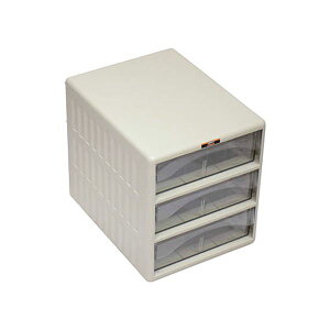 TRUSCO レターケース 引き出しA4 深型3段 TOA4-W3 1台 書類整理のプロに選ばれた A4サイズの書類がピッタリ収まる、使い勝手抜群のトラスコ レターケース 引き出しA4 深型3段 TOA4-W3 整理整頓の鬼