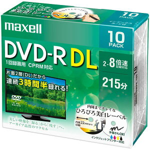 Maxell ^p DVD-R DL Ж2w 2-8{ 10pbN 5mmvP[XChv^u(zCg) DRD215WPE.10S  EiȘ^̌͂Maxell DVD-R DL 10pbN ő8{Ř^\ŁA